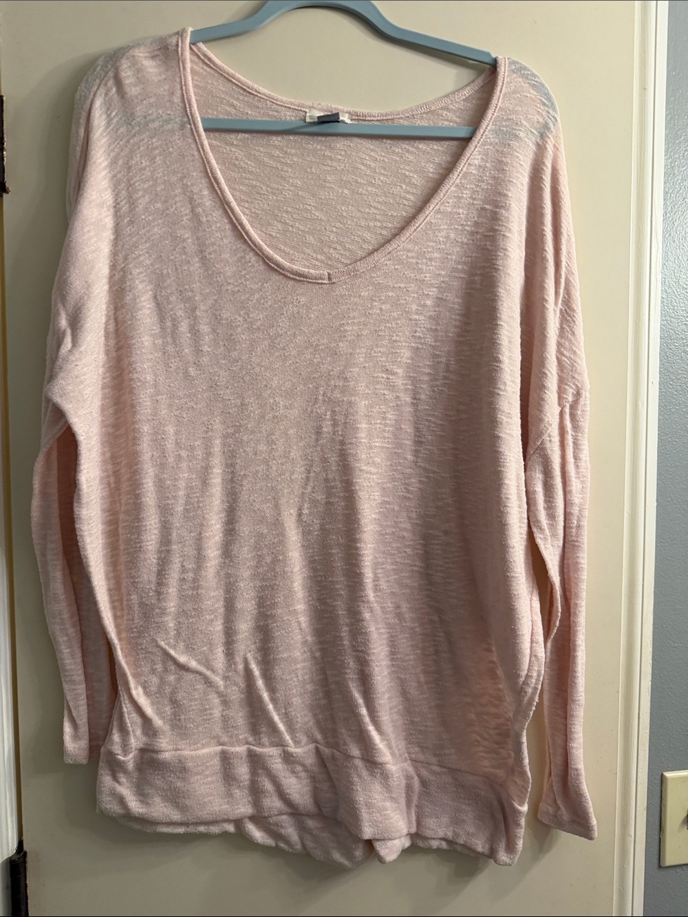 Old Navy Pale Pink Lightweight V-Neck Pullover